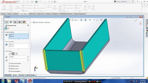 closed corner SolidWorks